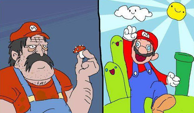 621x362, 74 Kb / марио, правда, наркотики, мухомор