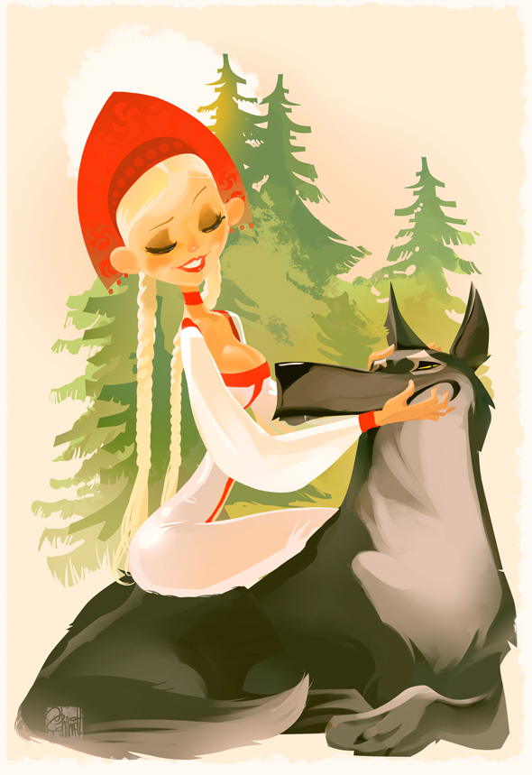 590x859, 215 Kb / царевна, волк