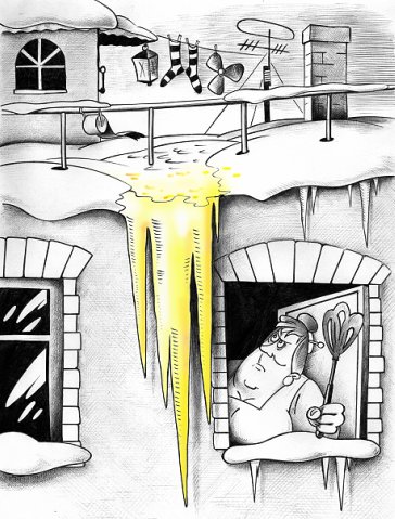 364x479, 57 Kb / карлсон, сосулька, крыша, фрекен бок