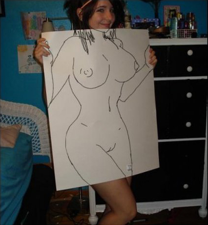 426x461, 121 Kb / девушка, сиськи, картина, искусство