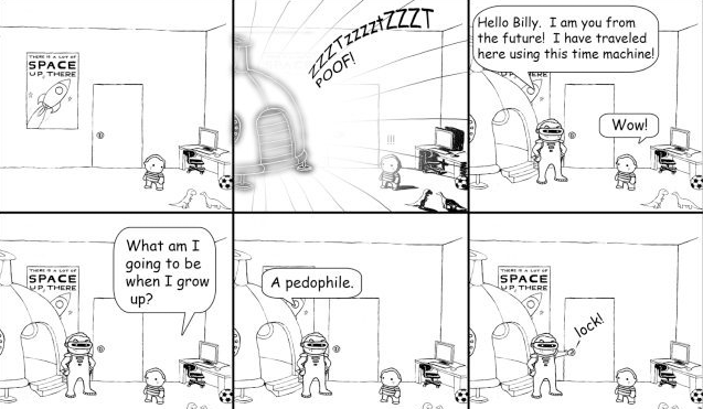 637x371, 111 Kb / комикс, билли, педофил, будущее, машина времени