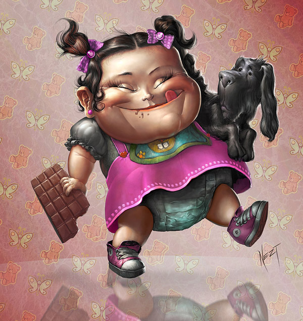 600x634, 136 Kb / жирная девочка, шоколад