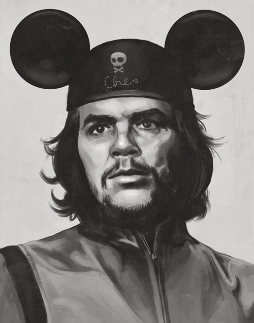 500x637, 171 Kb / Че, Микки маус, ч/б