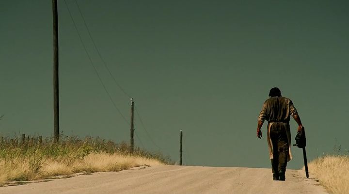 720x400, 24 Kb / бензопила, дорога, столбы, попутчик