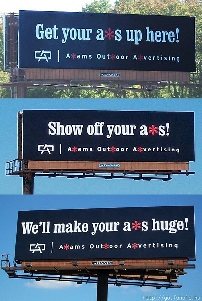 406x604, 98 Kb / реклама, задница, звездочка, биллборд