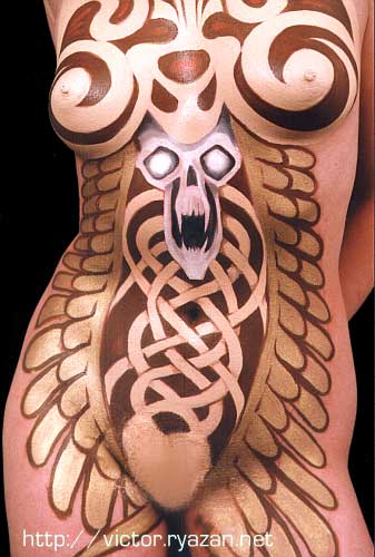 337x500, 30 Kb / бодиарт, рисунок, голая