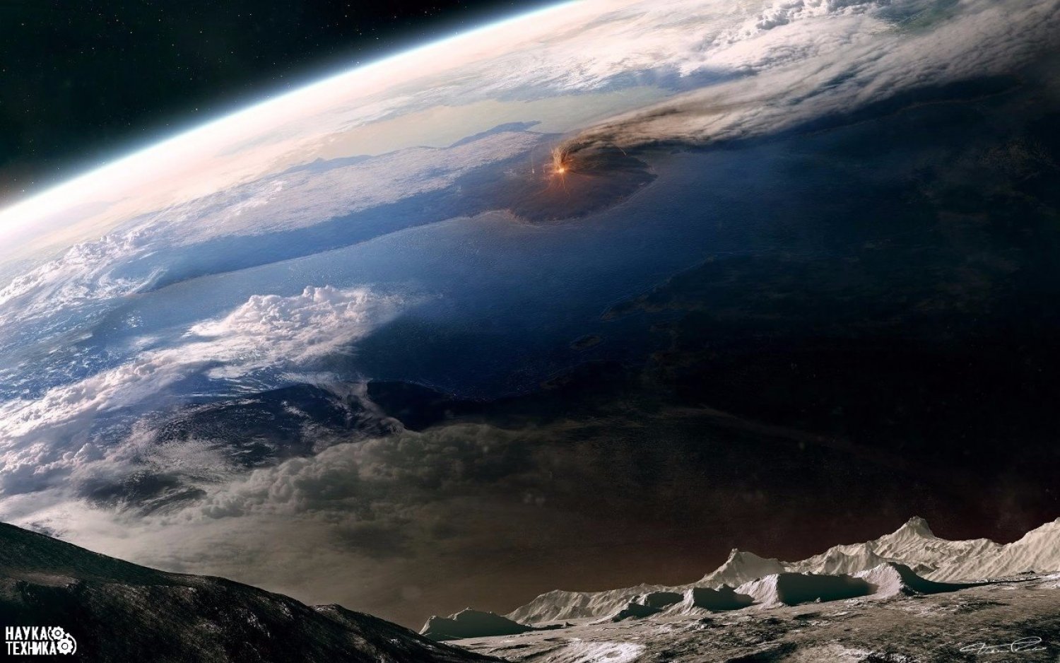 1500x938, 219 Kb / земля, вид, космос, луна