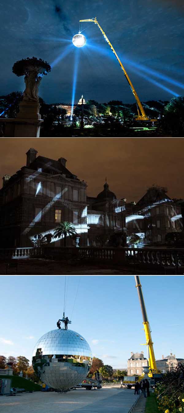 600x1347, 75 Kb / париж, дискотека, дискобол, зеркала, свет, кран