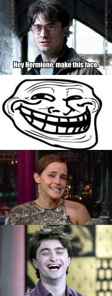 384x1011, 126 Kb / trollface,гермиона, гарри поттер