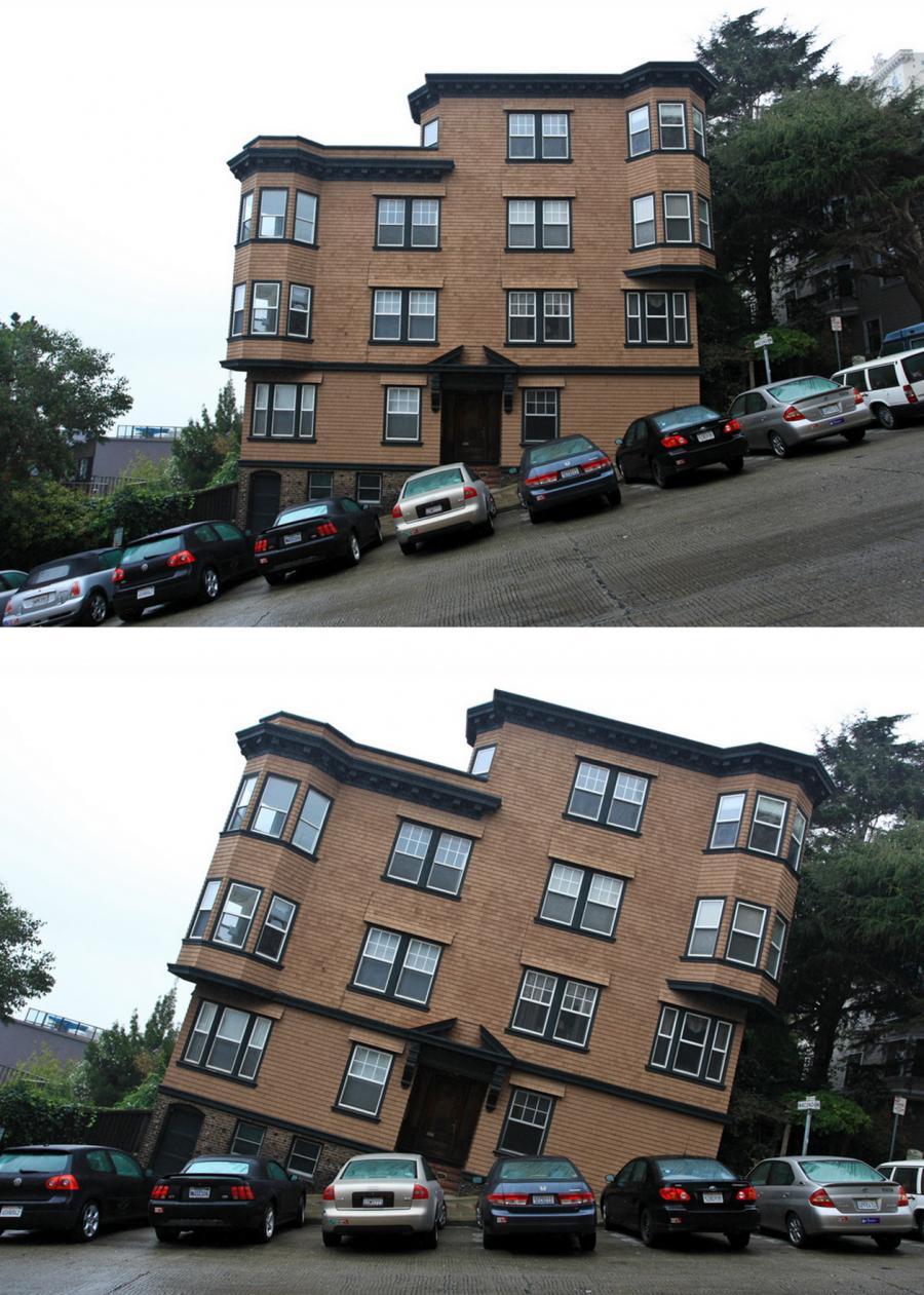 900x1261, 170 Kb / сан-франциско, дом, наклон