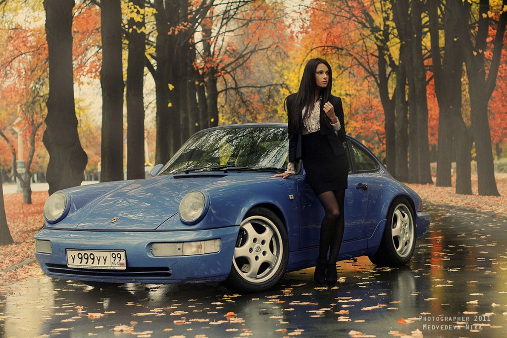 1024x683, 242 Kb / порше, парк, осень