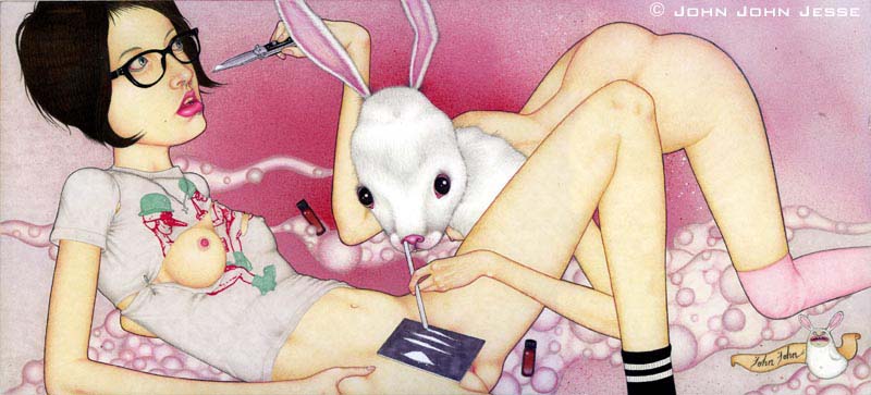 800x363, 56 Kb / рисунок, сиськи, заяц