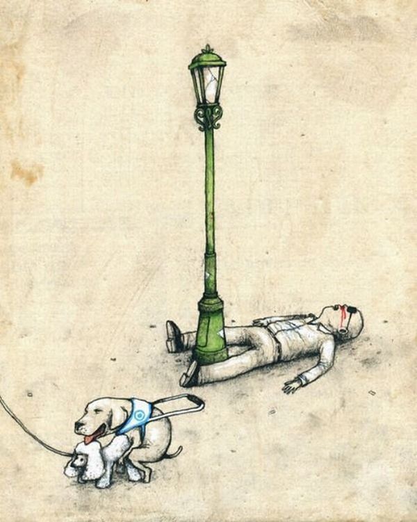 600x751, 66 Kb / фонарь, слепой, собака, проводырь, секс, пудель