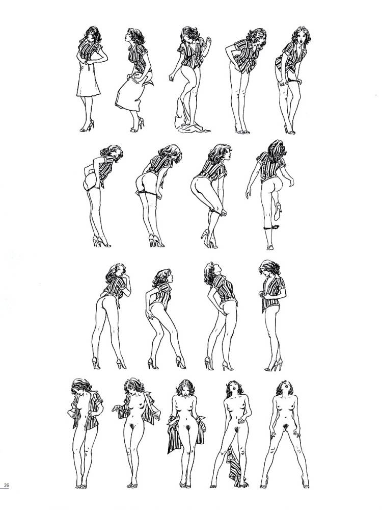 750x1000, 70 Kb / комикс, девушка, раздевается, рубашка, голая, рисунок, набросок, стриптиз, ч/б