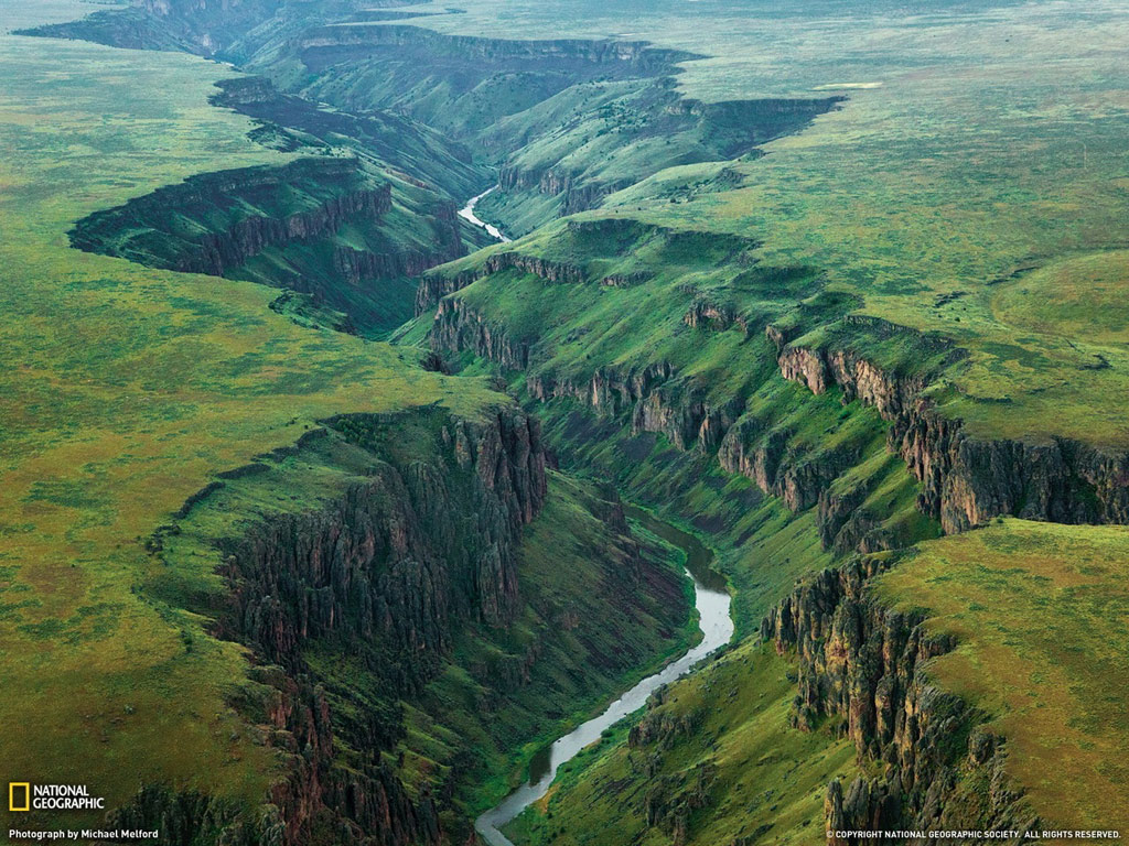 1024x768, 286 Kb / природа, каньон, ушелье, зелень, national geographic