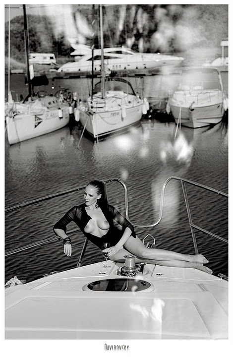 470x720, 83 Kb / Давыдовский, календарь, ч/б, яхта