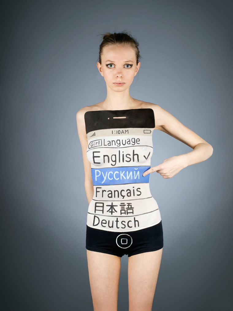 760x1013, 102 Kb / девушка, iphone, русский, языки