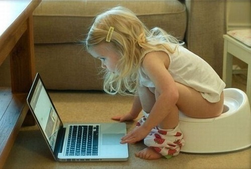 500x338, 47 Kb / девочка, ноут, горшок, ноутбук