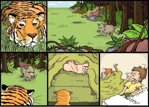 600x433, 86 Kb / кот, нога, тигр, игра