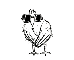 250x203, 61 Kb / гиф, очки, курица