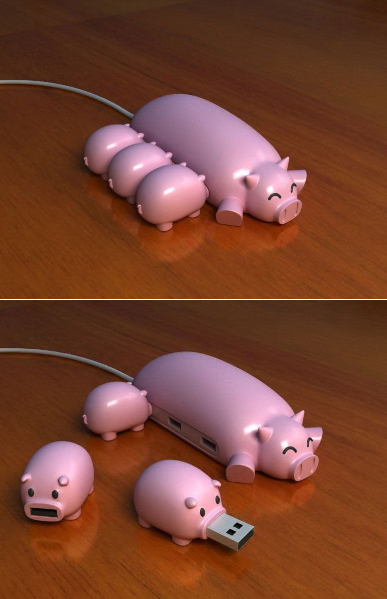 777x1202, 187 Kb / разветвитель, юсб, usb, свинья, хрюшки, поросята