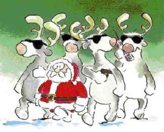 325x262, 26 Kb / санта клаус, олени, охрана