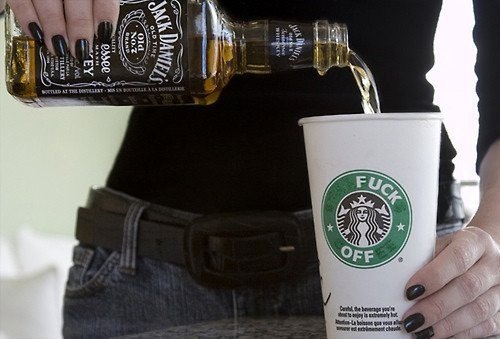 500x339, 38 Kb / старбакс, кофе, виски, бутылка