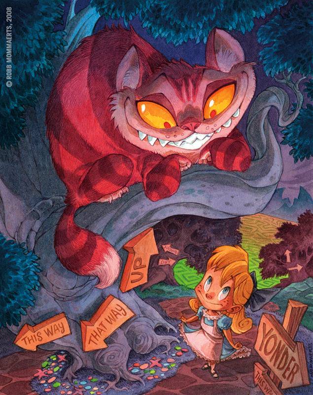 635x800, 104 Kb / алиса в стране чудес, alice in wonderland, чеширский кот, robb mommaerts
