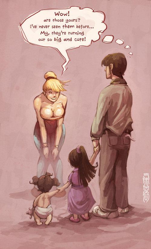 500x823, 55 Kb / сиськи, дети