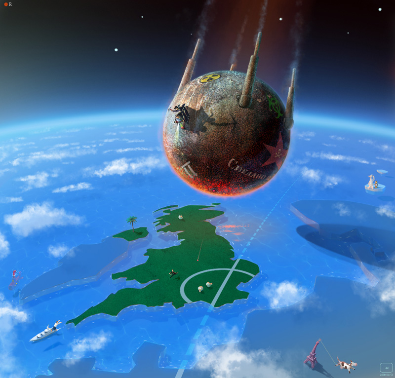 800x766, 187 Kb / спутник, падает, Земля, Англия, Франция, memorisc