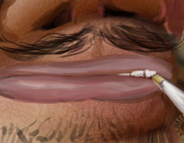 600x467, 276 Kb / рот, фукс