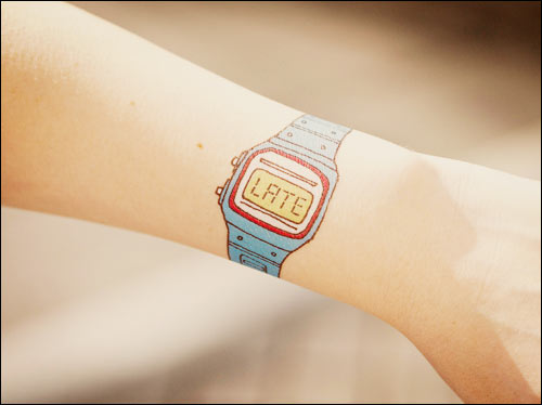 500x374, 25 Kb / часы, бодиарт, тату, опоздание