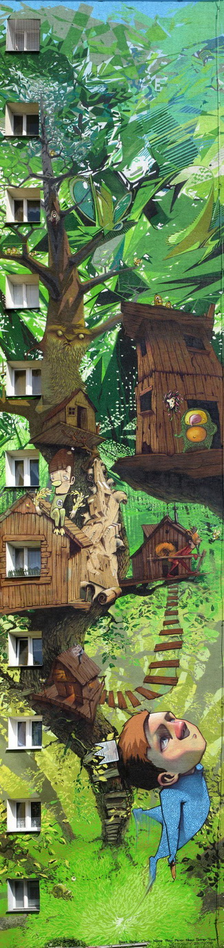 325x1374, 288 Kb / дом, граффити, рисунок, стена