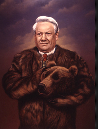 381x500, 56 Kb / ельцин, медведь