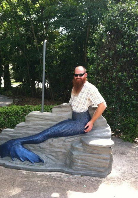 466x669, 146 Kb / русалка, камень, борода