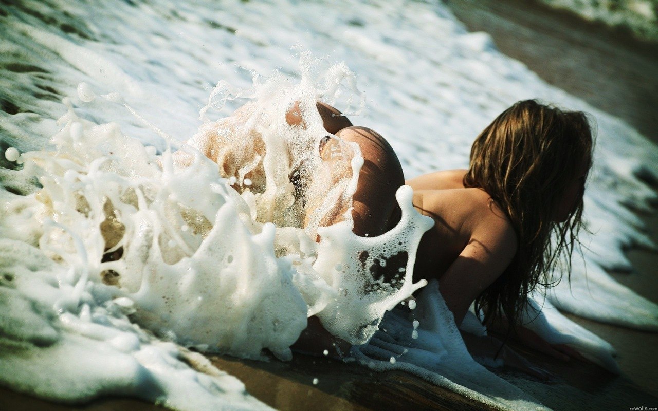 1280x800, 201 Kb / попа, прибой, пена, брызги