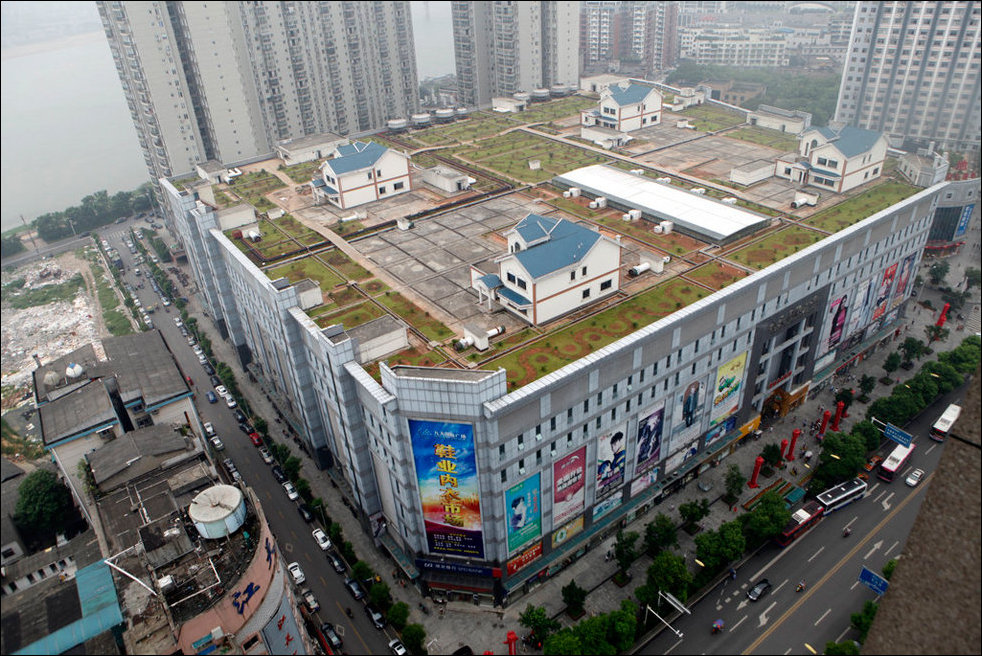 982x656, 231 Kb / дом, коттедж, крыша, торговый центр, архитектура, китай