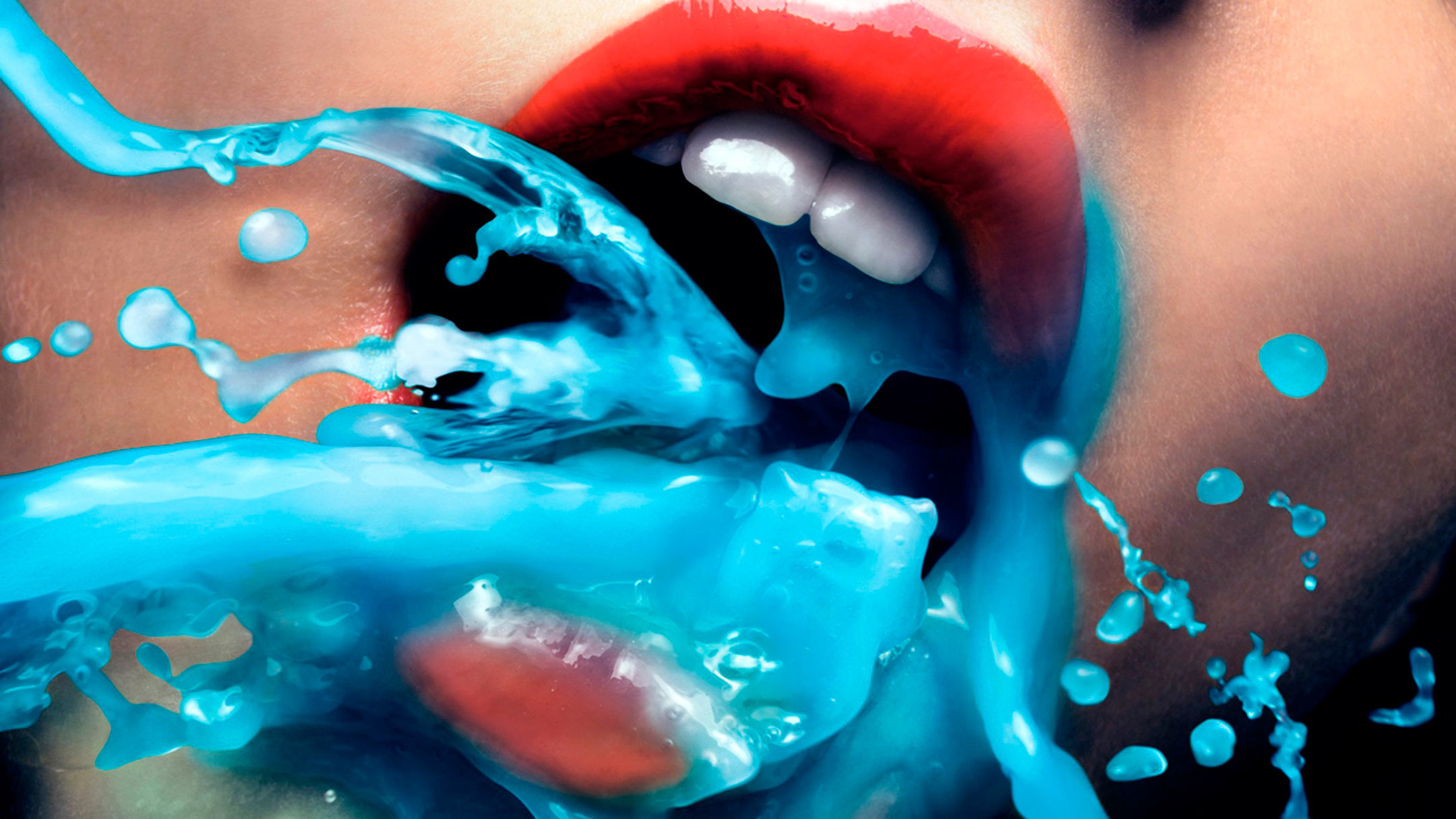 2160x1215, 298 Kb / широкая рожа, рот, синяя жижа