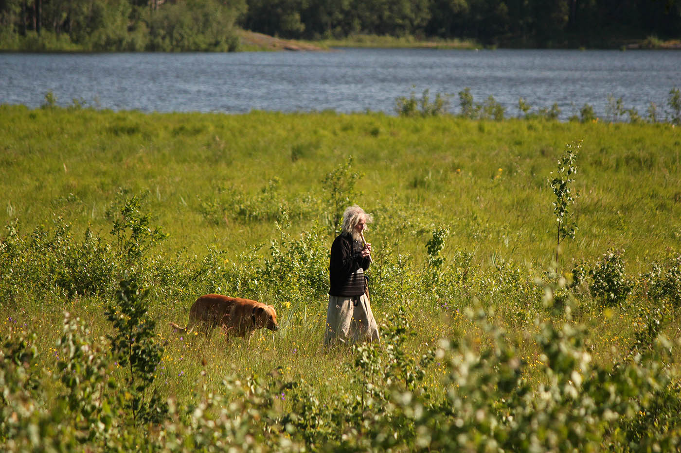 1400x933, 260 Kb / пастух, Валаам, флейта, собака