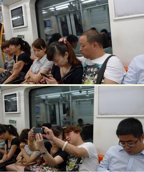 460x549, 85 Kb / япония, японцы, фото, метро, волосы