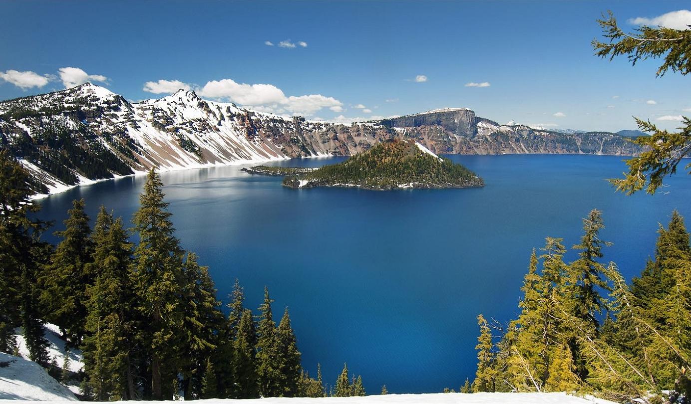 1384x810, 229 Kb / кратер,снег,вода