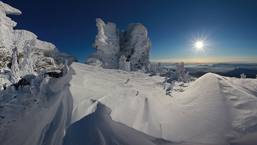 858x485, 296 Kb / солнце, снег, горы