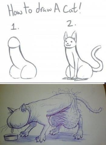 349x480, 20 Kb / как рисовать кота