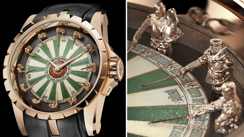 811x456, 138 Kb / часы, рыцари, стрелки, мечи