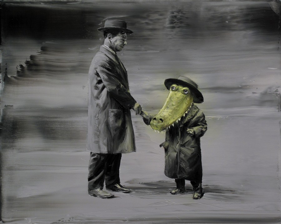 900x717, 115 Kb / крокодил, гена, мужик, пальто, шляпа, серое