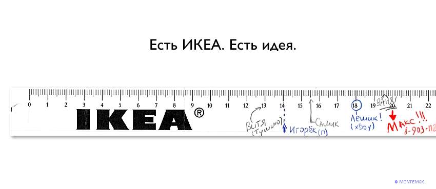 850x369, 23 Kb / Ikea, линейка, членомер
