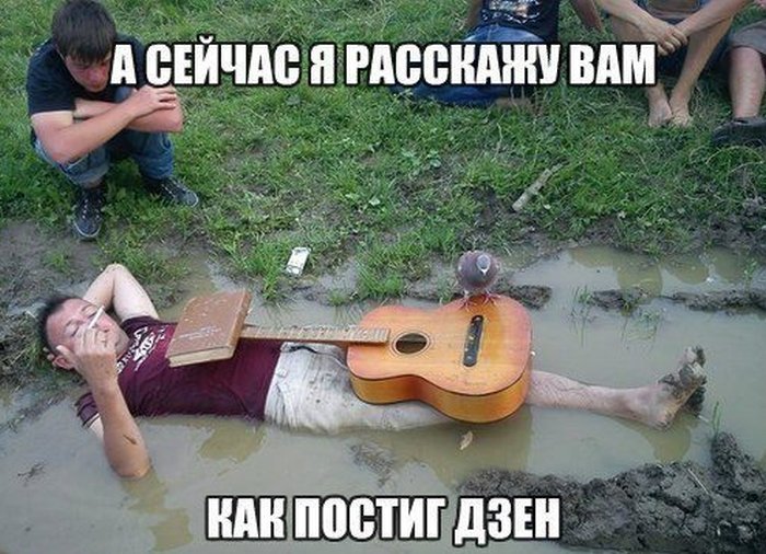 700x506, 98 Kb / дзен, гитара, книга, лужа