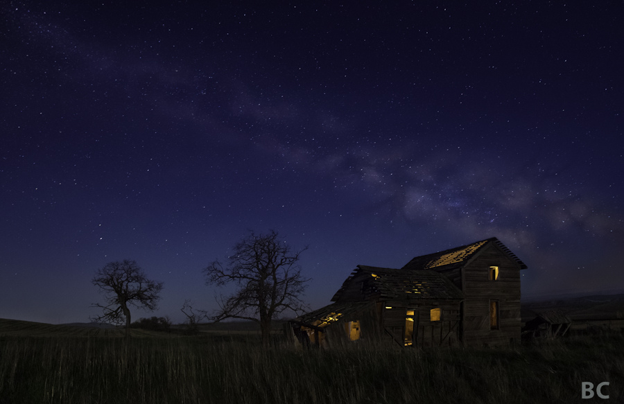 900x583, 159 Kb / ночь, развалина, дом, звезды