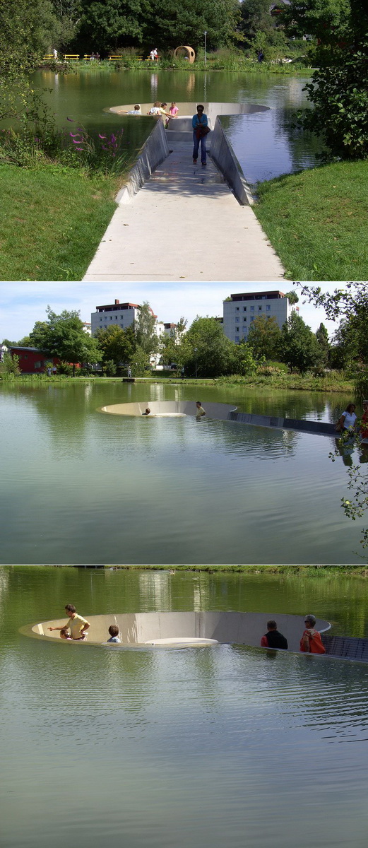 521x1200, 260 Kb / вода, пруд, скамейка, остров