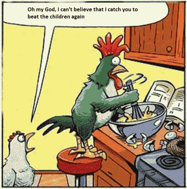 597x605, 78 Kb / петух, курица, яичница